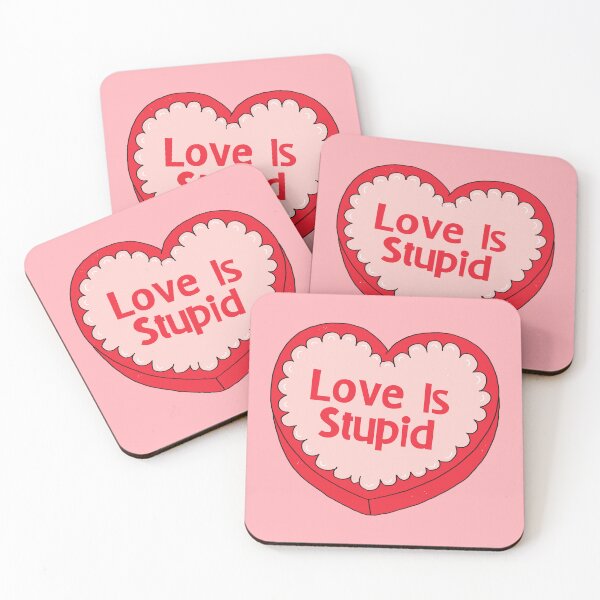 Item preview, Love Is Stupid, Heart-Shaped Candy Box designed and sold by yellowflowerhut.