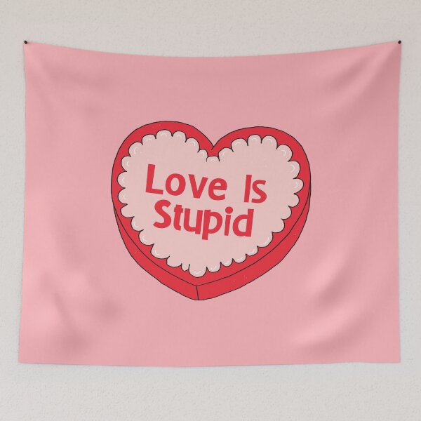 Item preview, Love Is Stupid, Heart-Shaped Candy Box designed and sold by yellowflowerhut.