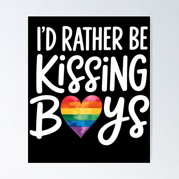 Item preview, I'd Rather Be Kissing Boys Gay LGBT designed and sold by sailorjessiArt.