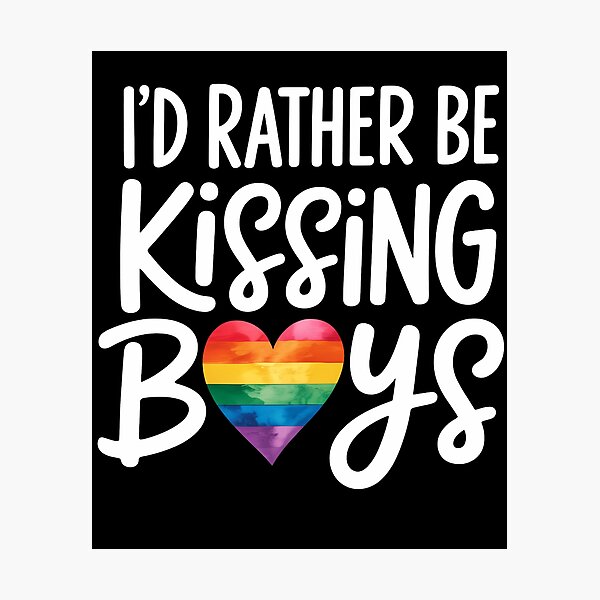 Item preview, I'd Rather Be Kissing Boys Gay LGBT designed and sold by sailorjessiArt.