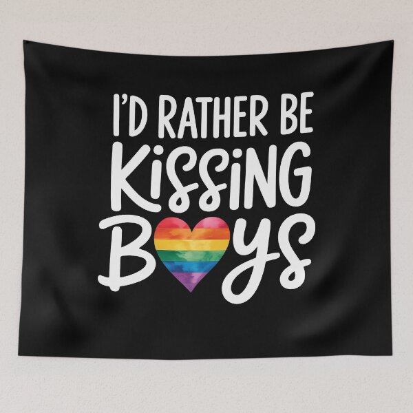 Item preview, I'd Rather Be Kissing Boys Gay LGBT designed and sold by sailorjessiArt.