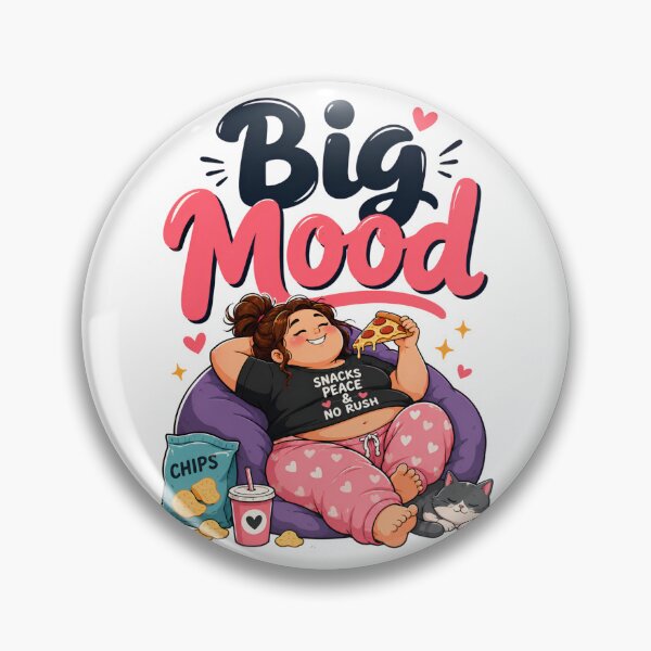 Item preview, Big Mood Snacks Peace and No Rush Funny Lazy Girl designed and sold by Sitred123.