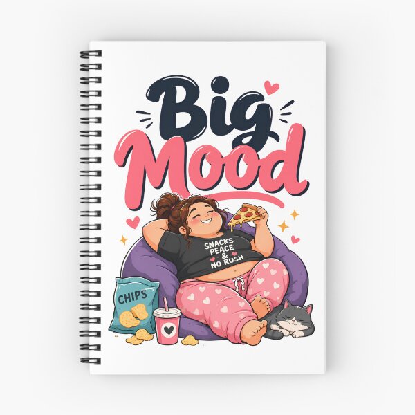 Item preview, Big Mood Snacks Peace and No Rush Funny Lazy Girl designed and sold by Sitred123.