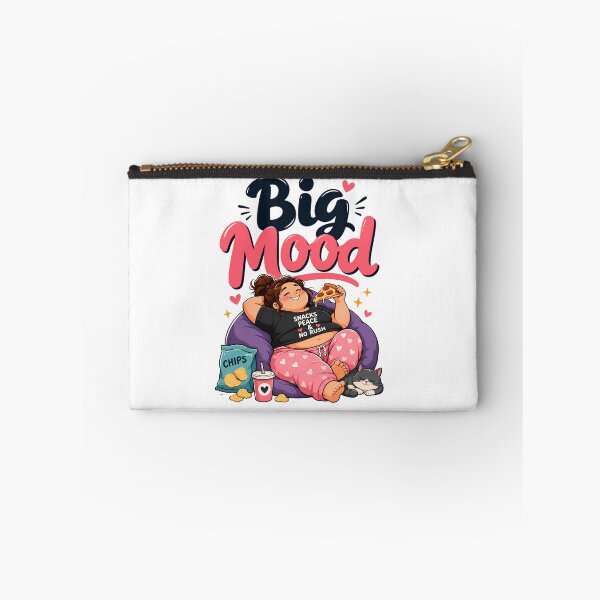 Item preview, Big Mood Snacks Peace and No Rush Funny Lazy Girl designed and sold by Sitred123.