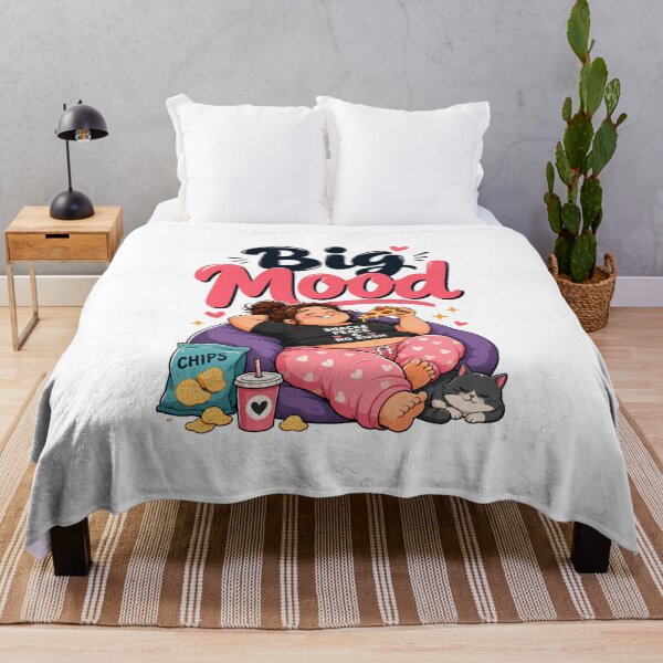 Item preview, Big Mood Snacks Peace and No Rush Funny Lazy Girl designed and sold by Sitred123.