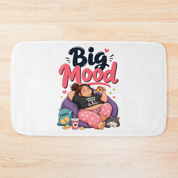 Item preview, Big Mood Snacks Peace and No Rush Funny Lazy Girl designed and sold by Sitred123.