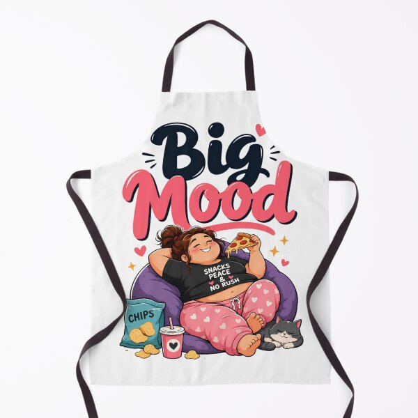 Item preview, Big Mood Snacks Peace and No Rush Funny Lazy Girl designed and sold by Sitred123.