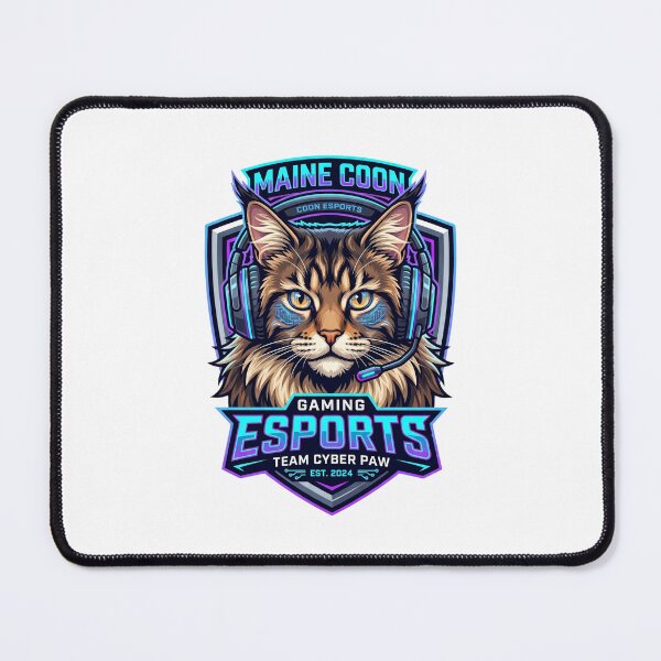 Item preview, Maine Coon Gaming Society Cute Gamer Cat Esports Twitch designed and sold by PictoVibe.