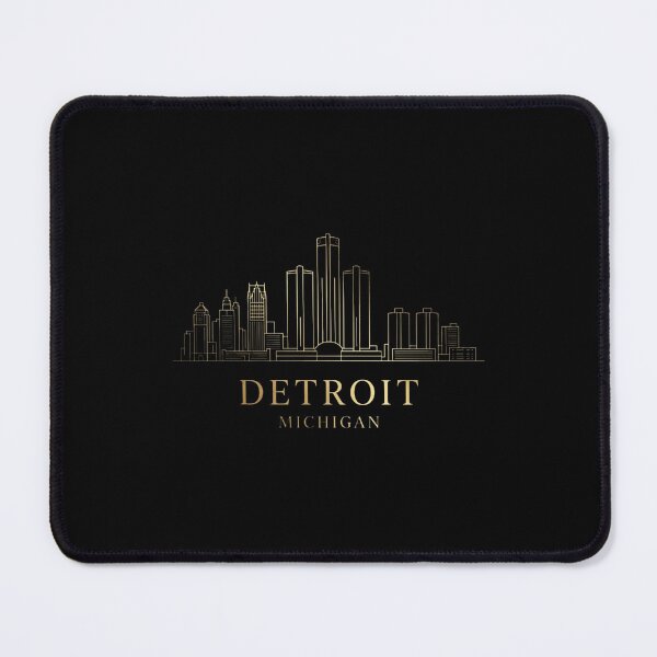 Item preview, Elegant Gold Detroit Skyline Silhouette designed and sold by DuckOddity.