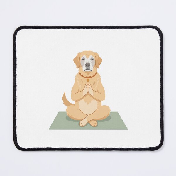 Item preview, Senior Golden Retriever Yoga Wellness Sugar Face Dog Meditation designed and sold by PictoVibe.