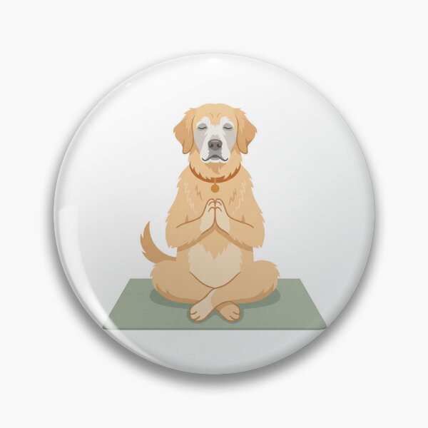 Item preview, Senior Golden Retriever Yoga Wellness Sugar Face Dog Meditation designed and sold by PictoVibe.