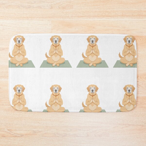 Item preview, Senior Golden Retriever Yoga Wellness Sugar Face Dog Meditation designed and sold by PictoVibe.