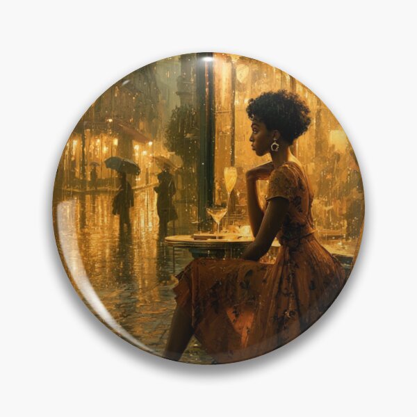 Item preview, Black Woman in Paris Wall Art | Afrocentric Paris Café Print designed and sold by GSizzle1.