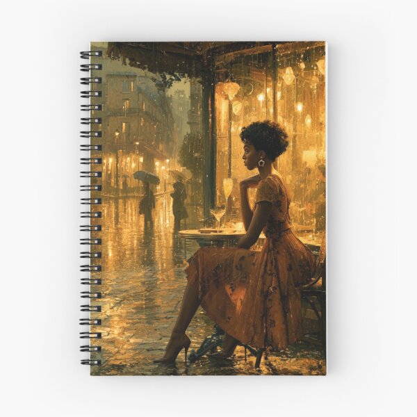 Item preview, Black Woman in Paris Wall Art | Afrocentric Paris Café Print designed and sold by GSizzle1.