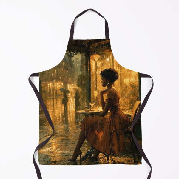 Item preview, Black Woman in Paris Wall Art | Afrocentric Paris Café Print designed and sold by GSizzle1.