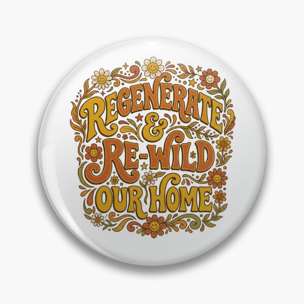 Item preview, Vintage 70s Re Wild Our Home Earth Regeneration Eco Activism designed and sold by PictoVibe.
