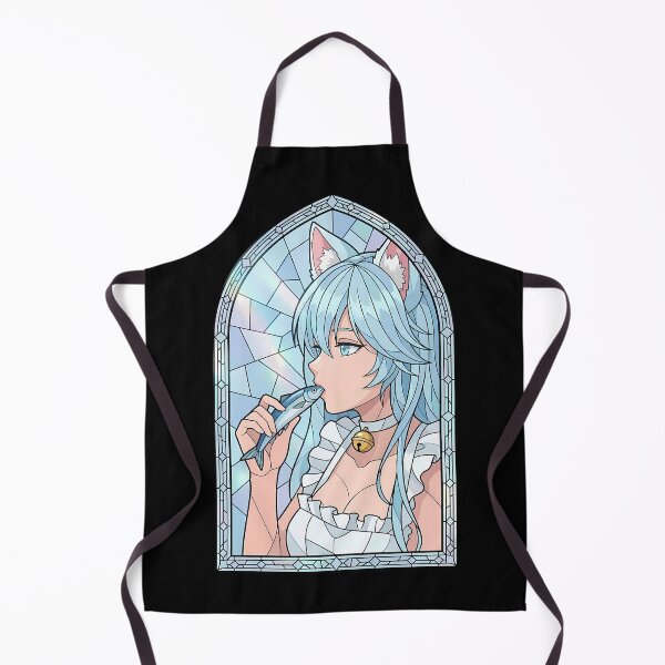 Item preview, Elfaria Wistoria Wand and Sword Cat Ear Stained Glass designed and sold by mildaclairmo.