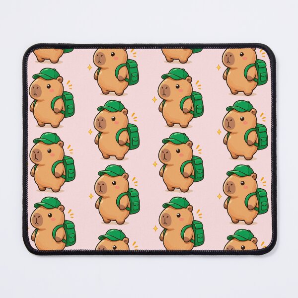 Item preview, Cute Kawaii Capybara Backpack Cartoon Graphic Tee designed and sold by ChosmahDrawing.