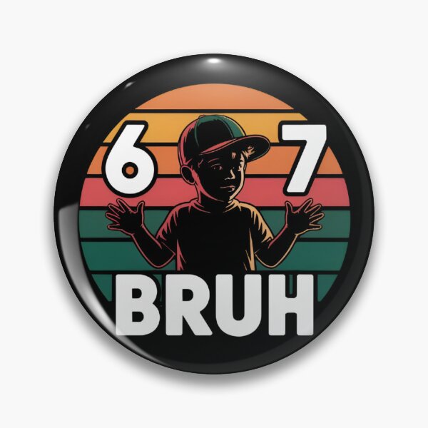 Item preview, 6-7 Bruh – Funny Vintage Meme Kid Humor Retro Sunset designed and sold by Zizo-DR44.