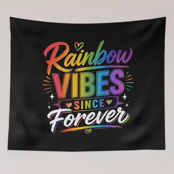 Item preview, Rainbow Vibes Since Forever | LGBTQ Pride Rainbow Design designed and sold by RJACreative.