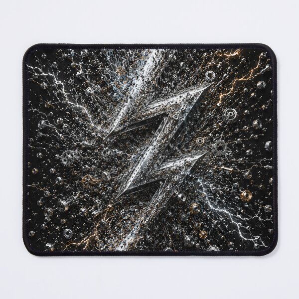 Item preview, Fractured Lightning Mosaic Edition | Luxury Framed 3D Mechanical Lightning Artwork designed and sold by JcAbstractArt.