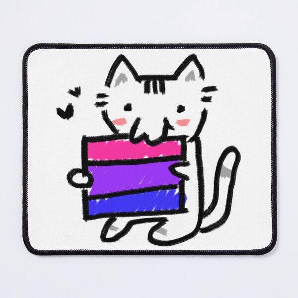 Item preview, Cat eating flag (bi edition) designed and sold by artsnackz.