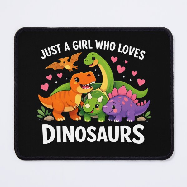 Item preview, Just A Girl Who Loves Dinosaurs – Cute Dinosaur Lover Gift for Girls Kids designed and sold by Zizo-DR44.