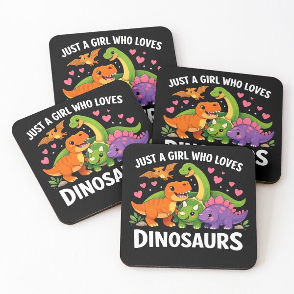 Item preview, Just A Girl Who Loves Dinosaurs – Cute Dinosaur Lover Gift for Girls Kids designed and sold by Zizo-DR44.