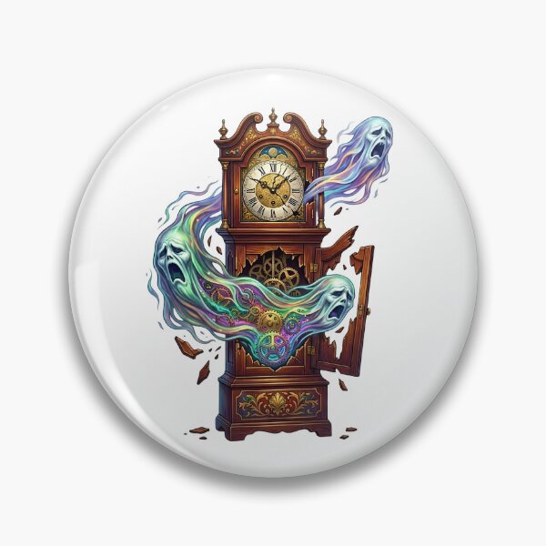 Item preview, Haunted Grandfather Clock Ghost Art | Paranormal Horror Halloween. designed and sold by HorrorInkStudio.