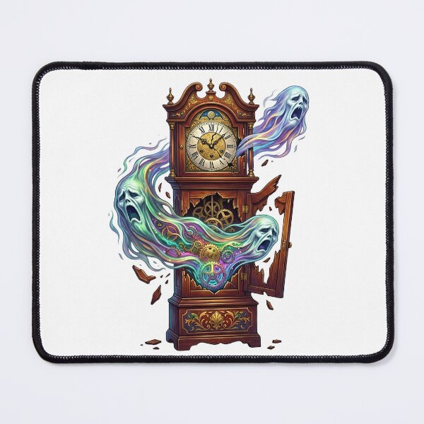 Item preview, Haunted Grandfather Clock Ghost Art | Paranormal Horror Halloween. designed and sold by HorrorInkStudio.