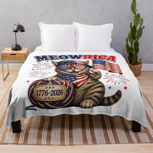 Item preview, Meowrica Funny Cat 1776 2026 250 Years 4th of July Patriotic designed and sold by elongatedjazz.
