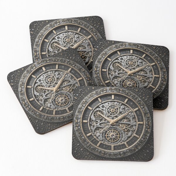 Item preview, Eternal Timepiece Mosaic Edition | Luxury 3D Mechanical Clock Framed Artwork designed and sold by JcAbstractArt.