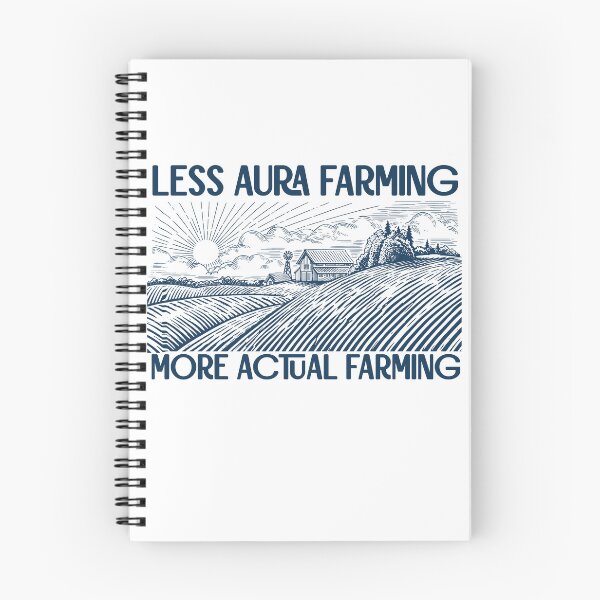 Item preview, Less Aura Farming, More Actual Farming (dark blue text) designed and sold by R-A Designs.