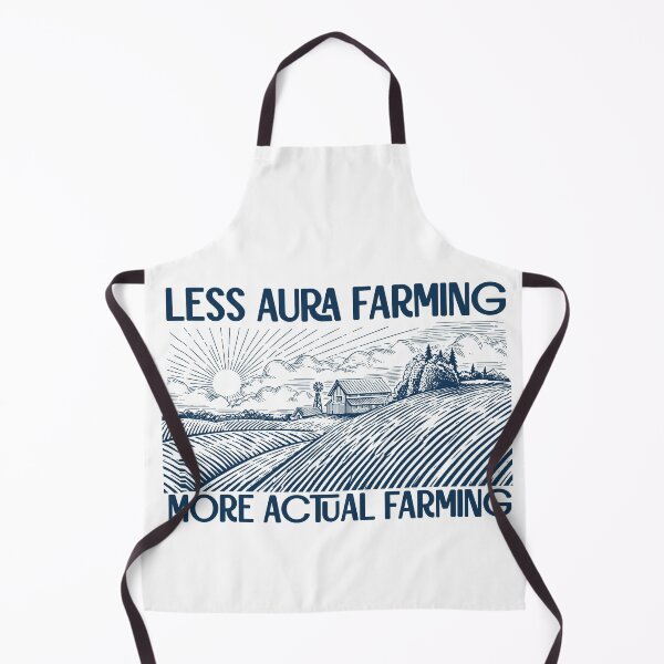 Item preview, Less Aura Farming, More Actual Farming (dark blue text) designed and sold by R-A Designs.