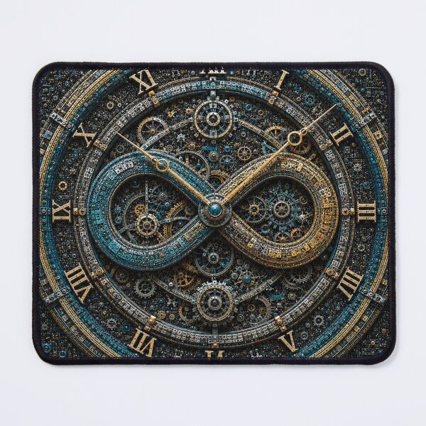 Item preview, Infinite Time Mosaic Edition | Luxury 3D Infinity Clock Micro-Mosaic Artwork designed and sold by JcAbstractArt.