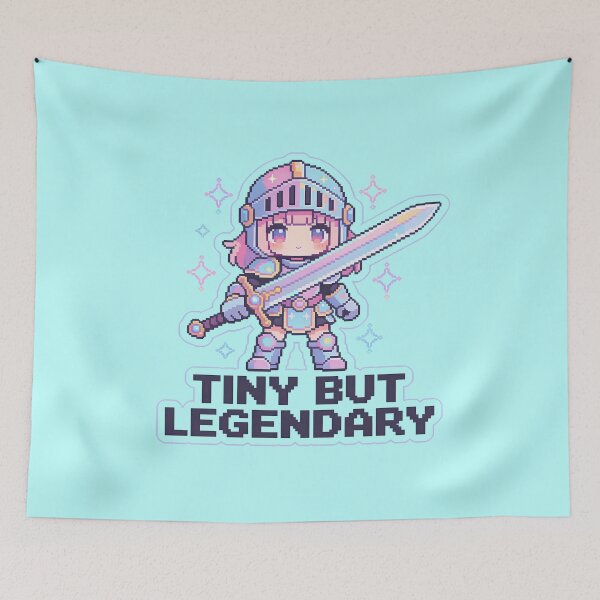 Item preview, Tiny But Legendary - Cute Pixel Art Knight Girl designed and sold by PotionPixelArt.