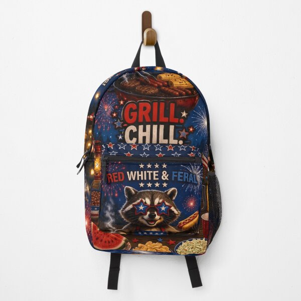 Item preview, Grill Chill Stay Trashy Raccoon BBQ designed and sold by Omni Craft .