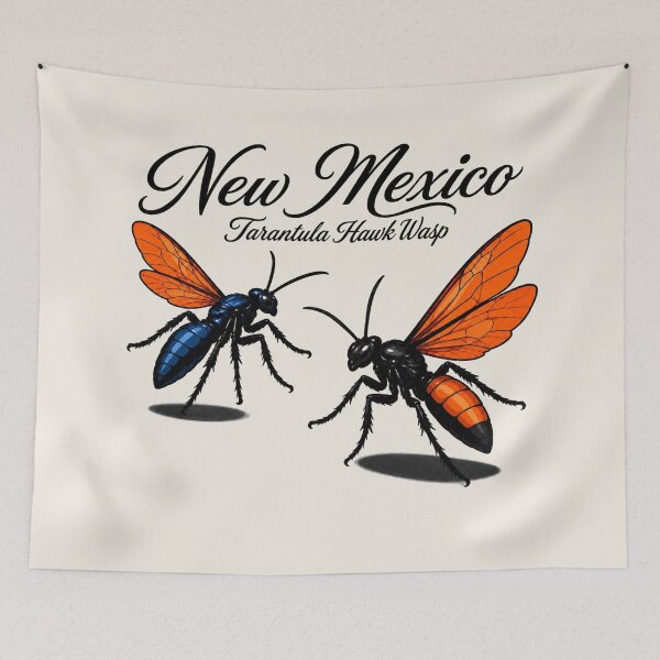 Item preview, New Mexico Tarantula Hawk Wasp Retro Poster designed and sold by The-Drip-Studio.
