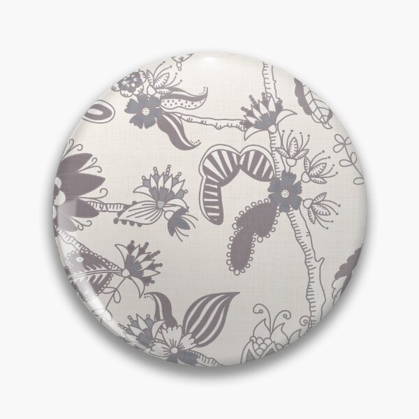 Item preview, Grey monochrome floral chintz designed and sold by FrancesPoff.