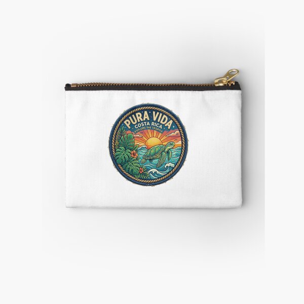 Item preview, Pura Vida Costa Rica Tropical Sea Turtle Retro Travel Badge designed and sold by PictoVibe.