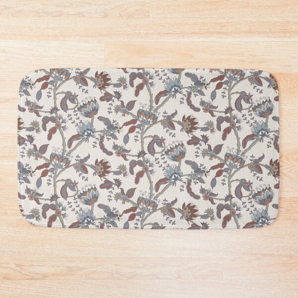 Item preview, Cool blue and cream floral chintz designed and sold by FrancesPoff.