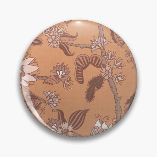 Item preview, Cozy burnt orange floral chintz designed and sold by FrancesPoff.