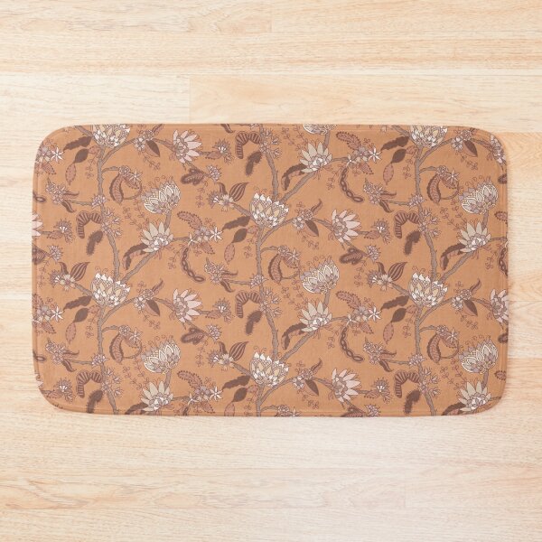 Item preview, Cozy burnt orange floral chintz designed and sold by FrancesPoff.