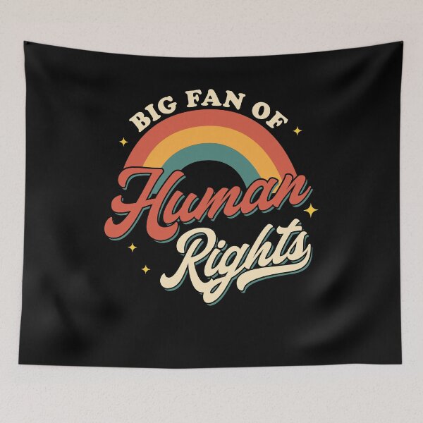 Item preview, Big Fan Of Human Rights Retro designed and sold by nosu-art-pod.
