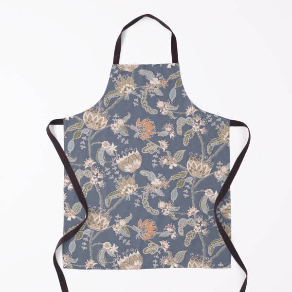 Item preview, Steel blue floral chintz designed and sold by FrancesPoff.