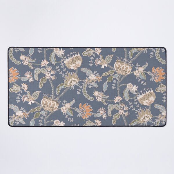 Item preview, Steel blue floral chintz designed and sold by FrancesPoff.
