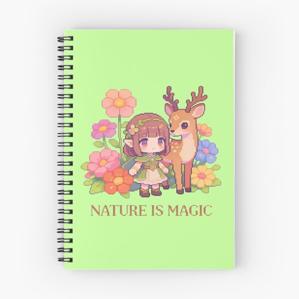 Item preview, Nature is Magic - Cute Pixel Art Elf and Deer designed and sold by PotionPixelArt.