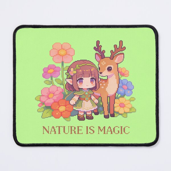 Item preview, Nature is Magic - Cute Pixel Art Elf and Deer designed and sold by PotionPixelArt.