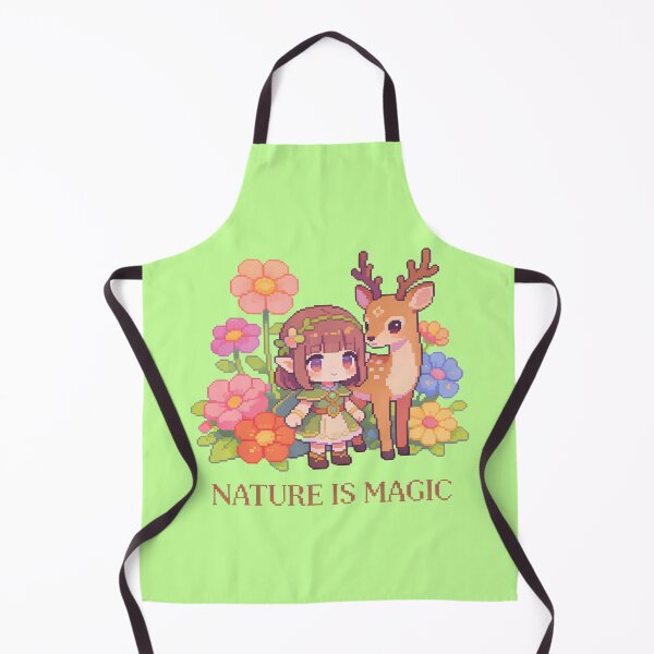Item preview, Nature is Magic - Cute Pixel Art Elf and Deer designed and sold by PotionPixelArt.