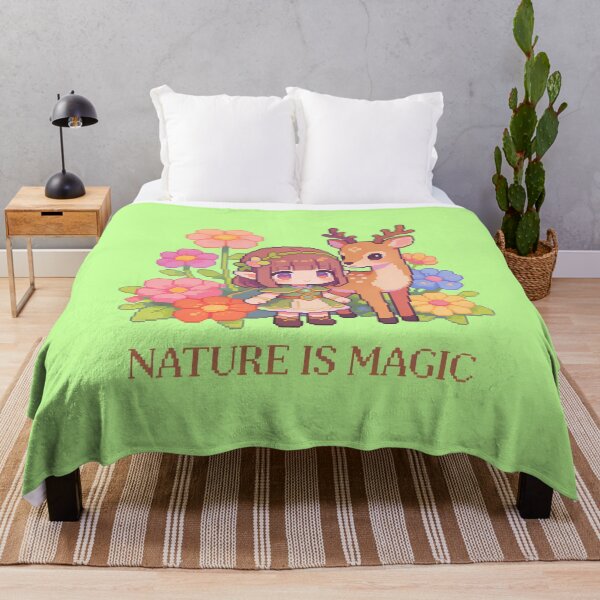 Item preview, Nature is Magic - Cute Pixel Art Elf and Deer designed and sold by PotionPixelArt.
